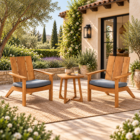 Blora Adirondack Pair with Side Table